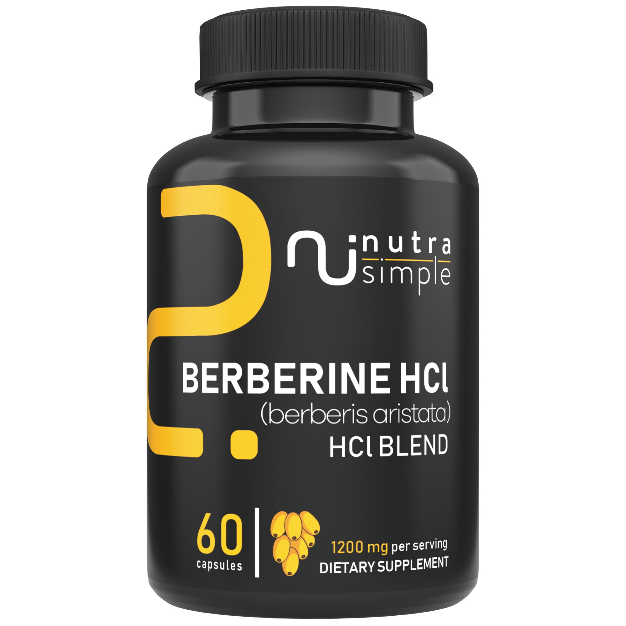 Berberine HCL 1200mg - 60 Capsules