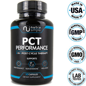 PCT Supplement For Men, 3-in-1 Post Cycle Support - 60 Capsules