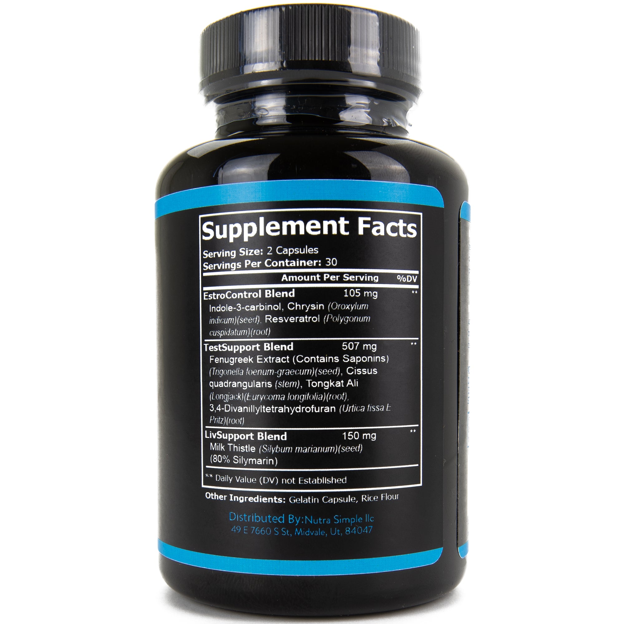 PCT Supplement For Men, 3-in-1 Post Cycle Support - 60 Capsules